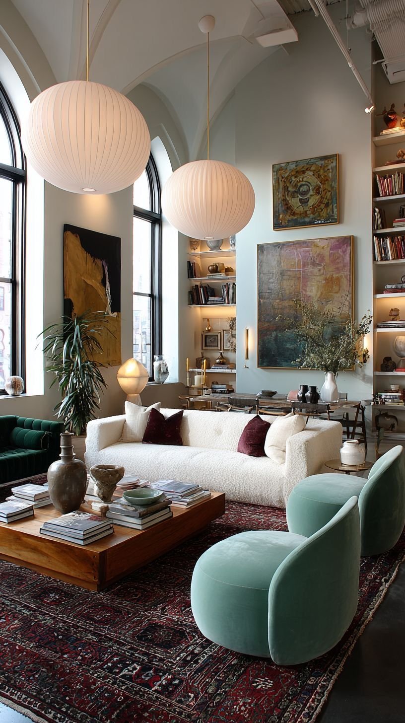 30 Big Rug Living Room Ideas to Define Your Space - 25. Global Inspirations 1