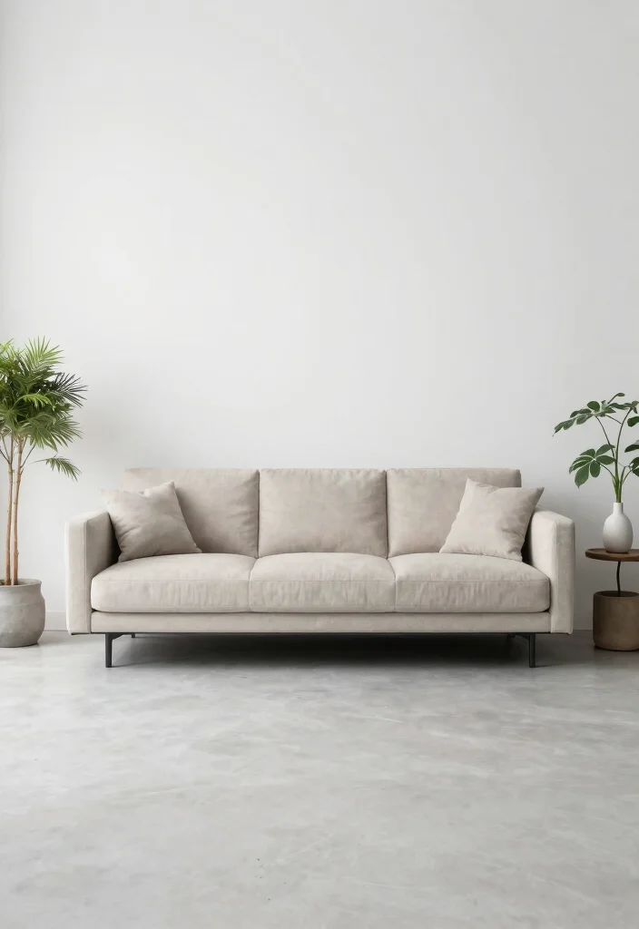 30 Comfy Couches for the Living Room of Your Dreams - 19. The Minimalistic Studio Sofa 1