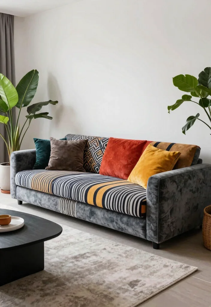 30 Comfy Couches for the Living Room of Your Dreams - 24. The Artistic Statement Couch 1