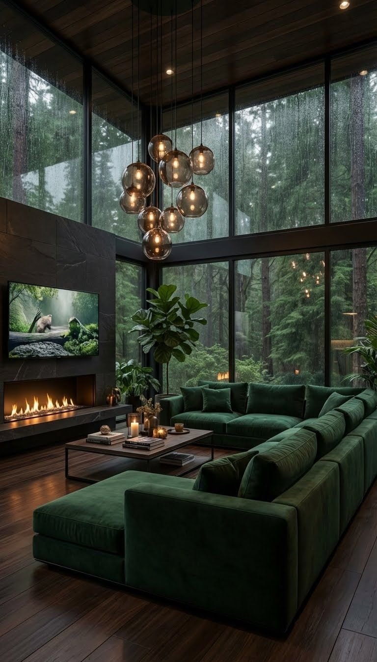 30 Green Sofa Living Room Ideas That Feel Fresh & Modern - 12. Seasonal Decor: Embrace Change 1