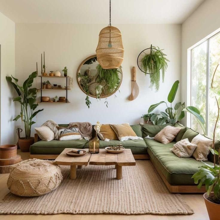 30 Green Sofa Living Room Ideas That Feel Fresh & Modern - 15. Family-Friendly: Durable Fabrics 1
