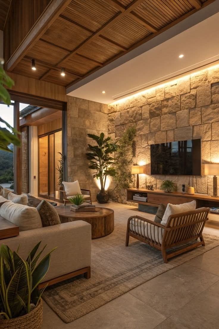 30 Living Room Furniture Ideas to Refresh Your Space in 2025 - 29. Outdoor-Inspired Decor 1