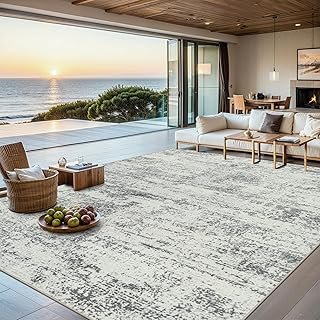 8x10 Area Rugs for Living Room - Washable Rug Modern Abstract Soft Large...