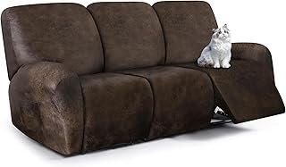 ANARACHON Leather Look Recliner Couch Cover, 8-Pieces Stretch Recliner S...