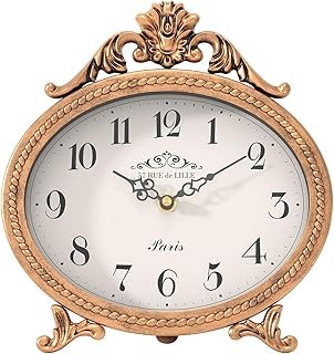 Abdurey Vintage Table Clock on Stand,Desk and Shelf Decorative Clock,Fre...