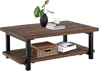 Alaterre Furniture Pomona Living Room 48 Inch Rectangular Solid Wood Cof...