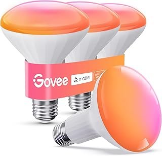 BR30 Smart Light Bulbs, LED Light Bulb Works with Matter, Alexa and Goog...