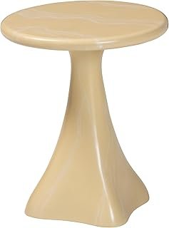 Bali & pari Aponi Marbled Resin End Table - Sculptural Side Table with R...