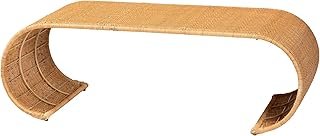 Bali & pari Palm Waterfall Natural Rattan Coffee Table - Handwoven Wicke...