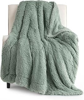 Bedsure GentleSoft Fluffy Sage Green Throw Blanket, Sage Green Decor for...