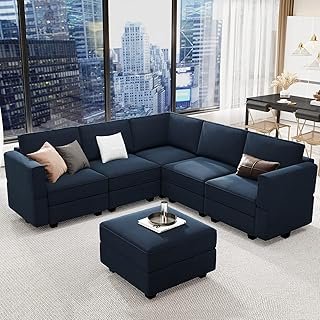 Belffin Modular Sectional Sofa with Storage Seats Velvet L Shaped Corner...