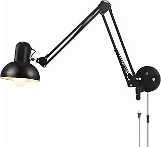Black Industrial Swing Arm Wall Light Nordic Adjustable Long Arm Wall Sc...