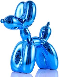 Blue Balloon Dog, Animal & Modern Sculpture, Preppy & Office Gold Decor,...