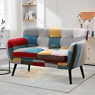 Bonzy Home Modern Boho Loveseat Couch Sofa Chair for Living Room Bedroom...