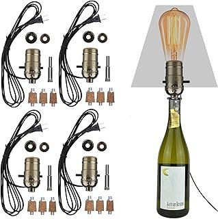 Bottle Lamp Kit with 9mm Glass Drill bit DIY Lamp Kit for Liquor Bottles...