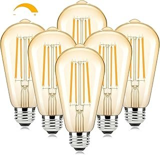Brightever Dimmable Amber Light Bulbs 60 Watt Equivalent, 2200K Warm Lig...