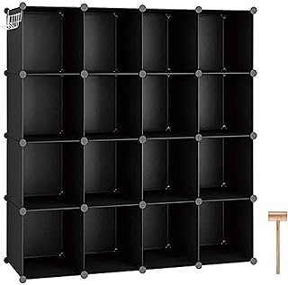 C&AHOME Cube Storage Organizer, 16-Cube Shelves Units, Plastic Storage C...