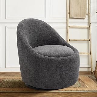 COLAMY Swivel Accent Chair, 360° Swivel Chair with Hidden Storage, Moder...