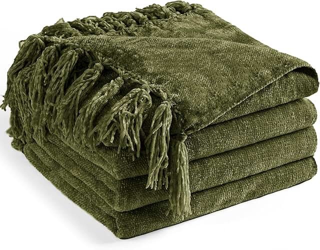 Chenille Throw Blanket for Couch 50