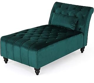 Christopher Knight Home Rafaela Modern Glam Tufted Velvet Chaise Lounge ...