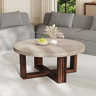 Christopher Knight Home Yone 31.5'' Modern Round Coffee Table for Living...