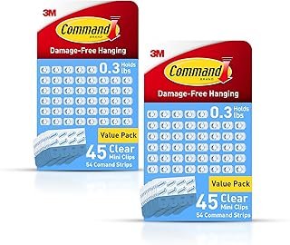 Command Indoor Mini Light Clips, Damage Free Hanging Christmas Lights, M...