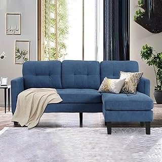 Convertible Sectional Sofa Couch, L-Shaped Couches Modern 3-Seat Sofa Co...