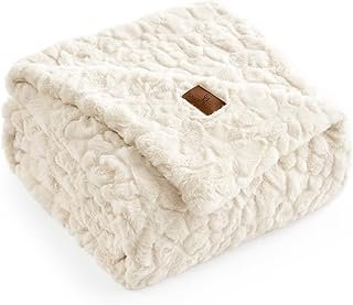 Cozy Bliss Faux Fur Throw Blanket for Couch, Fuzzy Soft Plush Thick Warm...