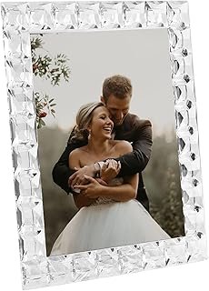 Crystal 8x10Inch Decorative Sparkling Picture Frame, Wedding Frame Table...
