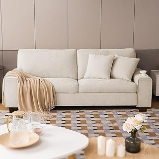 DOPEDIO Modern Loveseat Sofa for Living Room,Chenille Recliner, Removabl...