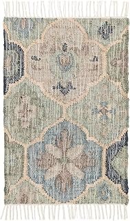 Dash and Albert Pali Jute Area Rug - 2' x 3' Blue Geometric Handwoven Ac...