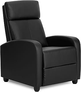 Dream On Me Tristan Upholstered Recliner Chair – Manual Recliner with Mu...
