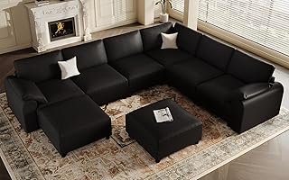EASE MOOSE Oversized Modular Sectional Sofa, Waterproof & Scratch-Resist...