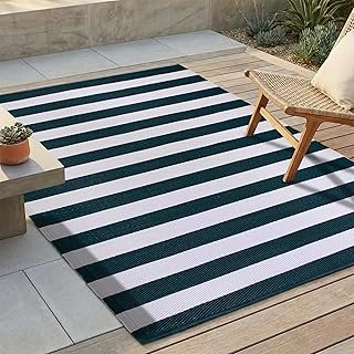 FH Home Outdoor Rug - Waterproof, Fade Resistant, Reversible - Premium R...