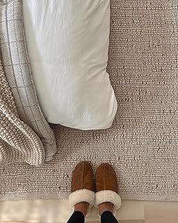 FRELISH DECOR Handwoven Jute Blend Cotton Area Rug - Contemporary Farmho...