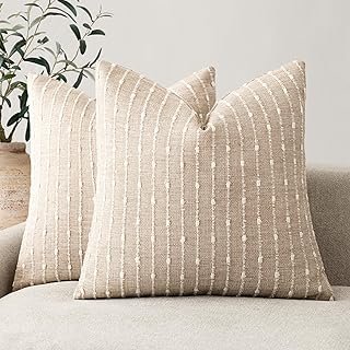 Foindtower Pack of 2 Decorative Jacquard Boucle Throw Pillow Covers Acce...
