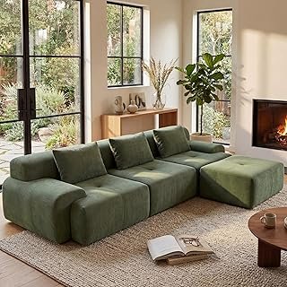 GRUSIGN 108'' Modular Sectional Boneless Sofa, Tufted Sectional Couches ...