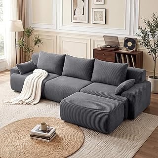 GRUSIGN 118'' Sectional Boneless Oversize Modular Couches, Curved Cloud ...