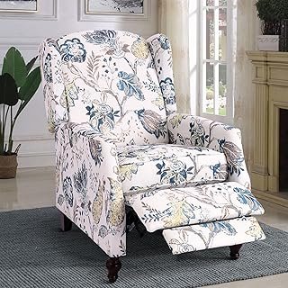 GUEAPY Mid Century Modern Wingback Recliner Chair for Adults, Push Back ...