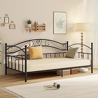Giantex Metal Twin Daybed, Modern Sofa Day Bed with Stylish Headboard & ...
