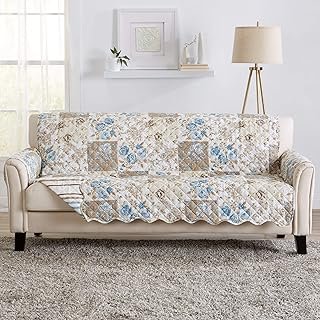 Great Bay Home Reversible Floral Patchwork Sofa Furniture Protector - Ma...