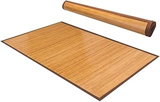 HAPPYGRILL Bamboo Area Rug, 5 x 8 Feet Floor Carpet, Floor Mat with Anti...