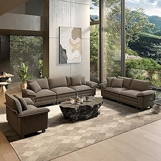 HERA'S HOUSE 3 Pieces Modular Sectional Sofa Sets, Oversized Couch Set w...