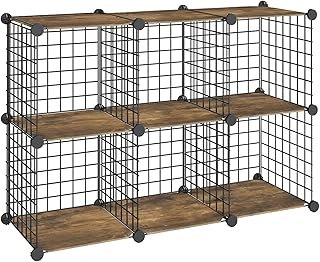 HOOBRO Wire Cube Storage Organizer, 6-Cube Shelves, Modular Shelves with...