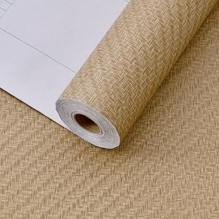 Haimin Fabric Wallpaper Textured Contact Paper (24in X 393in) Grasscloth...
