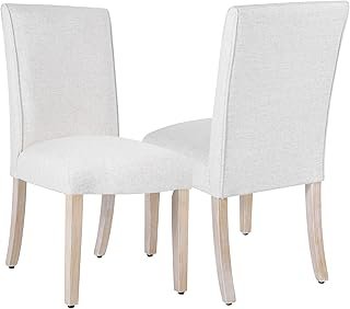 Homepop Scalloped Detail Dining Chair|Upholstered Parsons Dining Chairs ...