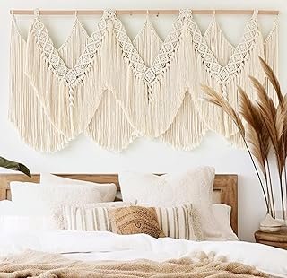 IOWER Macrame Wall Hanging Wedding Hanger Macrame Wall Decor Dorm Crafts...