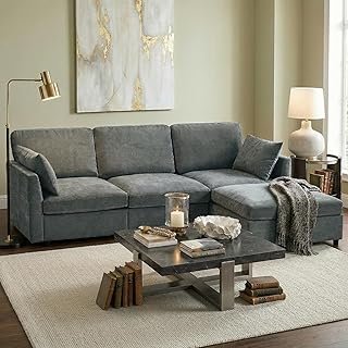 Iroomy Sectional Couch for Living Room, Comfy L Shaped Convertible Sofa,...