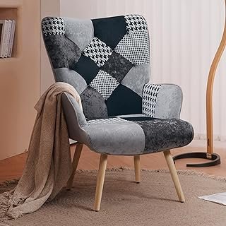 Joysoul Living Room Accent Chair Modern High Back Arm Chair, Houndstooth...