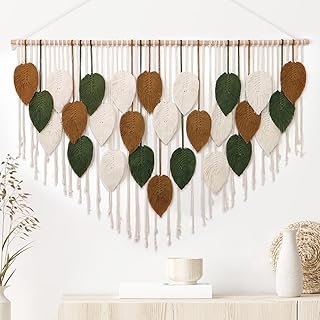 KHOYIME Large Macrame Wall Hanging Boho Woven Tapestry, Chic Home Decor ...